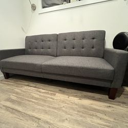 DHP brand Grey/blue Futon Couch