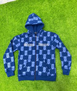 Ski Mask All Over Print - Slums Apparel Zip Up