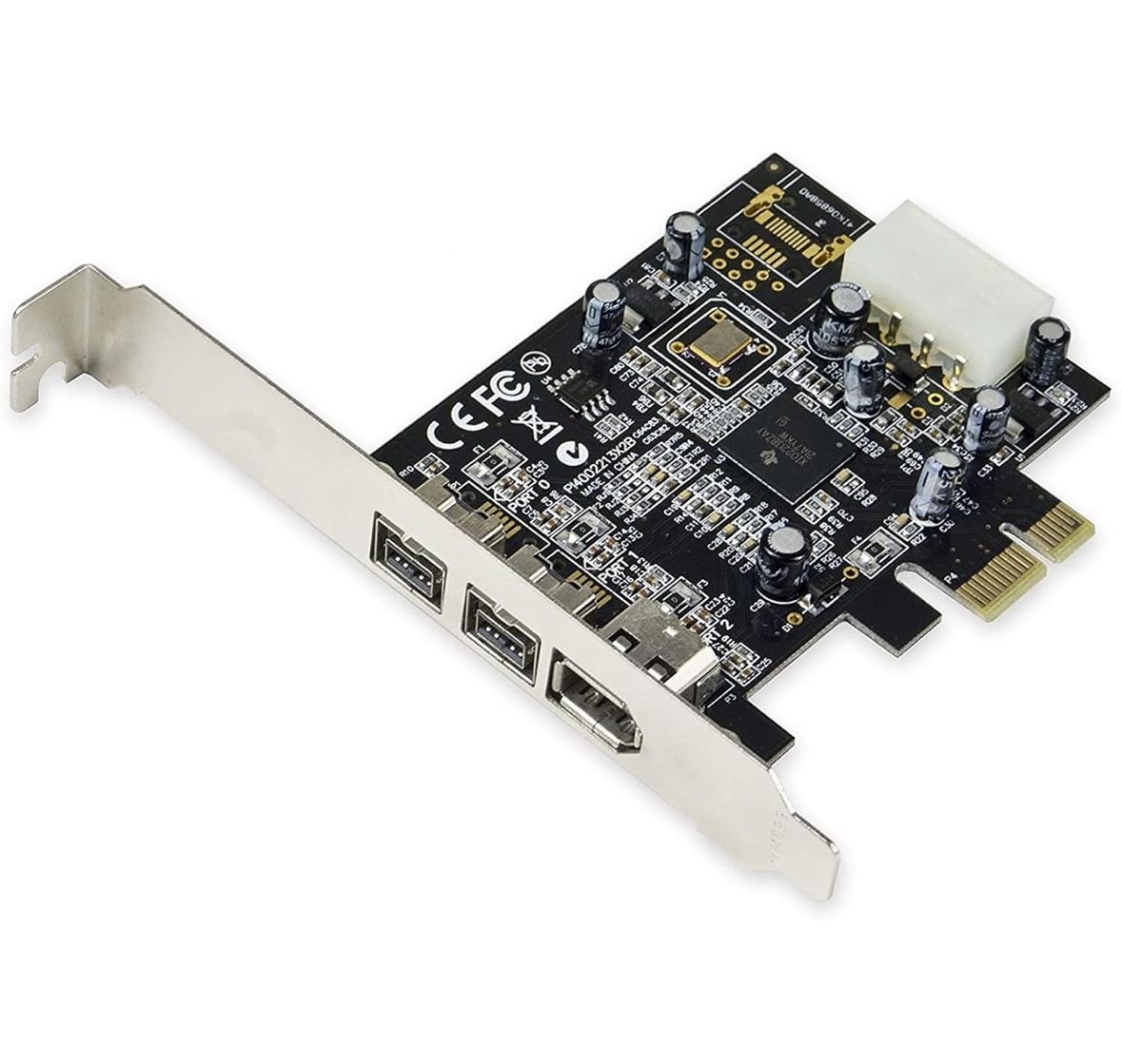 SY-PEX30016 3 Port IEEE 1394 Firewire 1394B & 1394A PCIe 1.1 x1 Card TI XIO22...