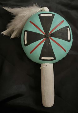 Large Hopi Gourd Rattle  Ai Katsina Dance & Ceremony