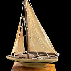 Vintage Model Sail Boat Ship on Stand …beautiful collection piece!