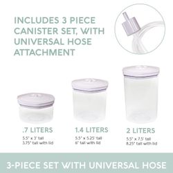 Vacuum Food Container Set Of 3