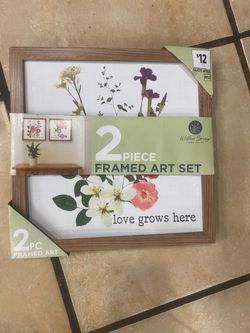 Willow Spring 2-Piece Framed Floral Art Set