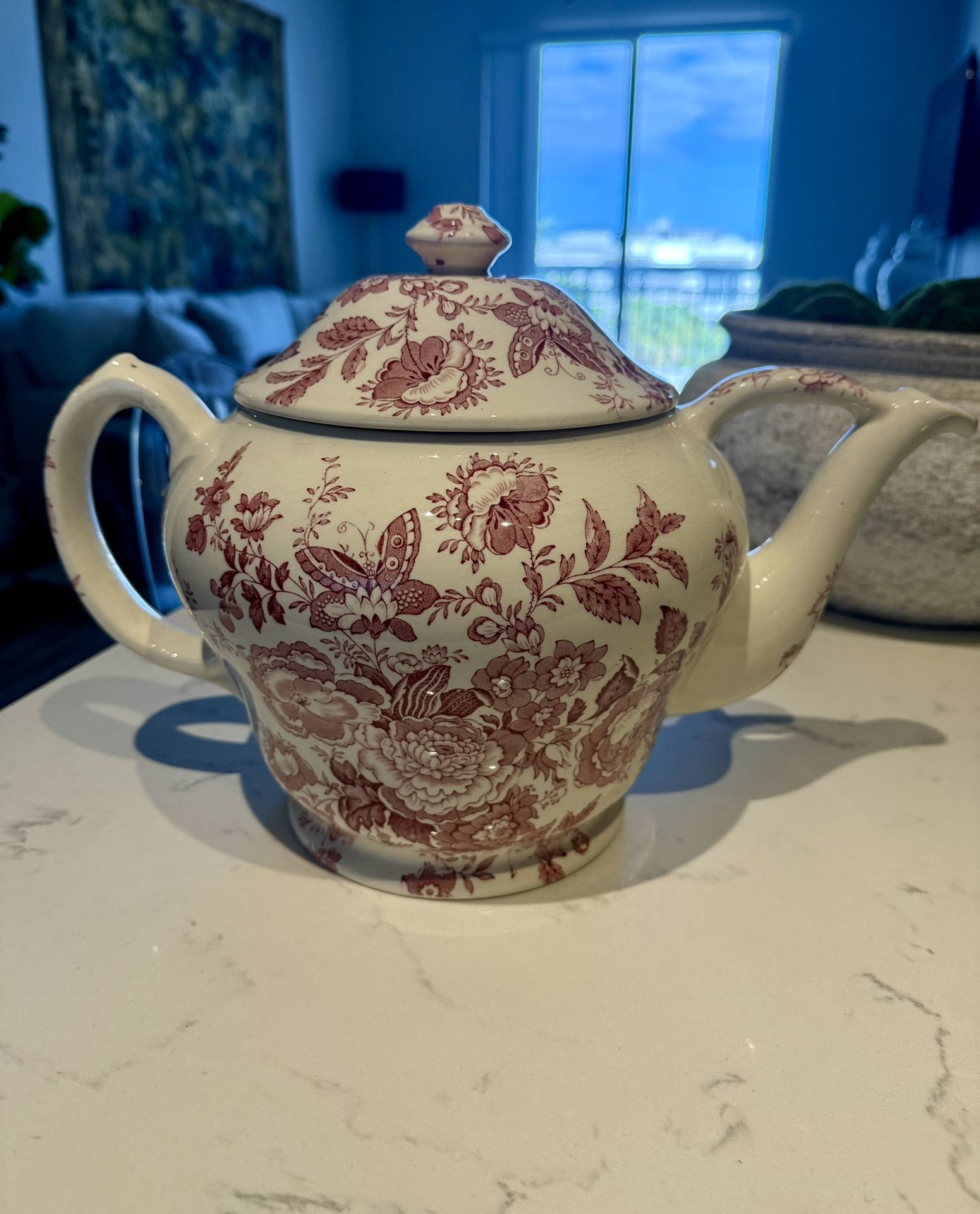 Large Antique Transferware Teapot