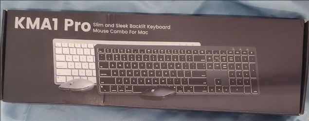 SABLUTE KMA1 Pro Slim Backlit Wireless Keyboard and Mouse Combo for Mac