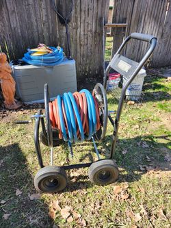 Hose Cart with Hose