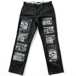 Custom Made Patchwork Levi’s Black Pants