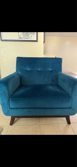 Teal Blue Arm Chair/Couch