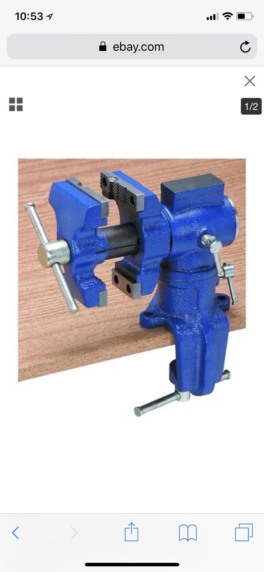 Vise Central Forge 2-1/2 in. Table Swivel New in box