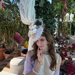 Royal /bridal And Occasional Hat / Handmade