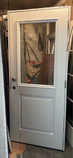 34x80 hurricane impact fiberglass door with frame