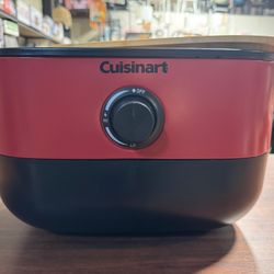 Cuisinart Venture™ Portable Gas Grill, Small Camping Grill with Cutting Board and Handle, Non Stick Porcelain Enameled Cast Iron Grate, 9,000 BTU Stai