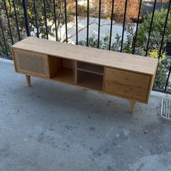 FREE tv/media stand & Shelf Lamp With Charging Port