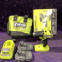 🧰🛠RYOBI ONE+ HP 18V Brushless Compact 1/2” Drill/Driver Kit w/(2)1.5 Batts & Charger-NEW!-$85!🧰🛠