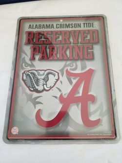 Alabama Crimson Tide Metal Parking Sign