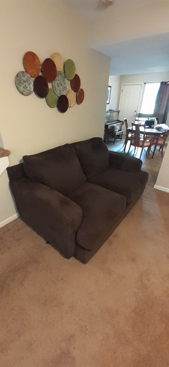 Nice Suede Loveseat