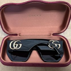 Gucci GG 0956S-003 Black/Gray Oversized Geometric Women's Sunglasses