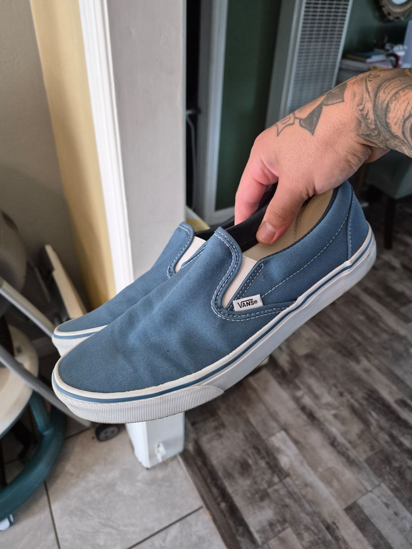 Vans Slip On Shoes sz 10 Blue