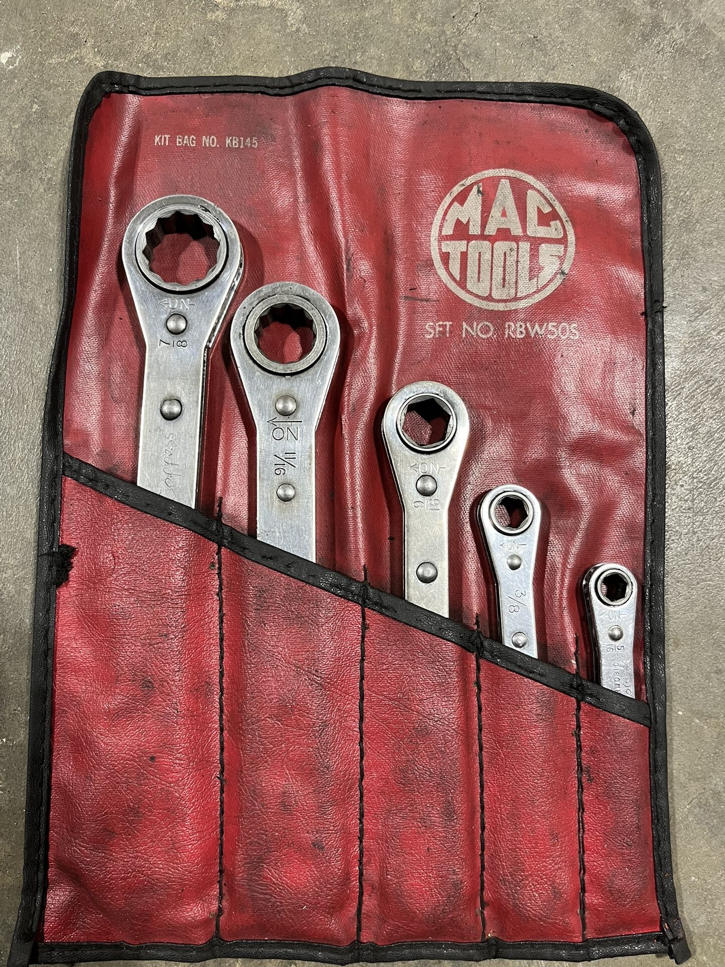 MAC Tools 5-Piece Ratcheting Wrench Set