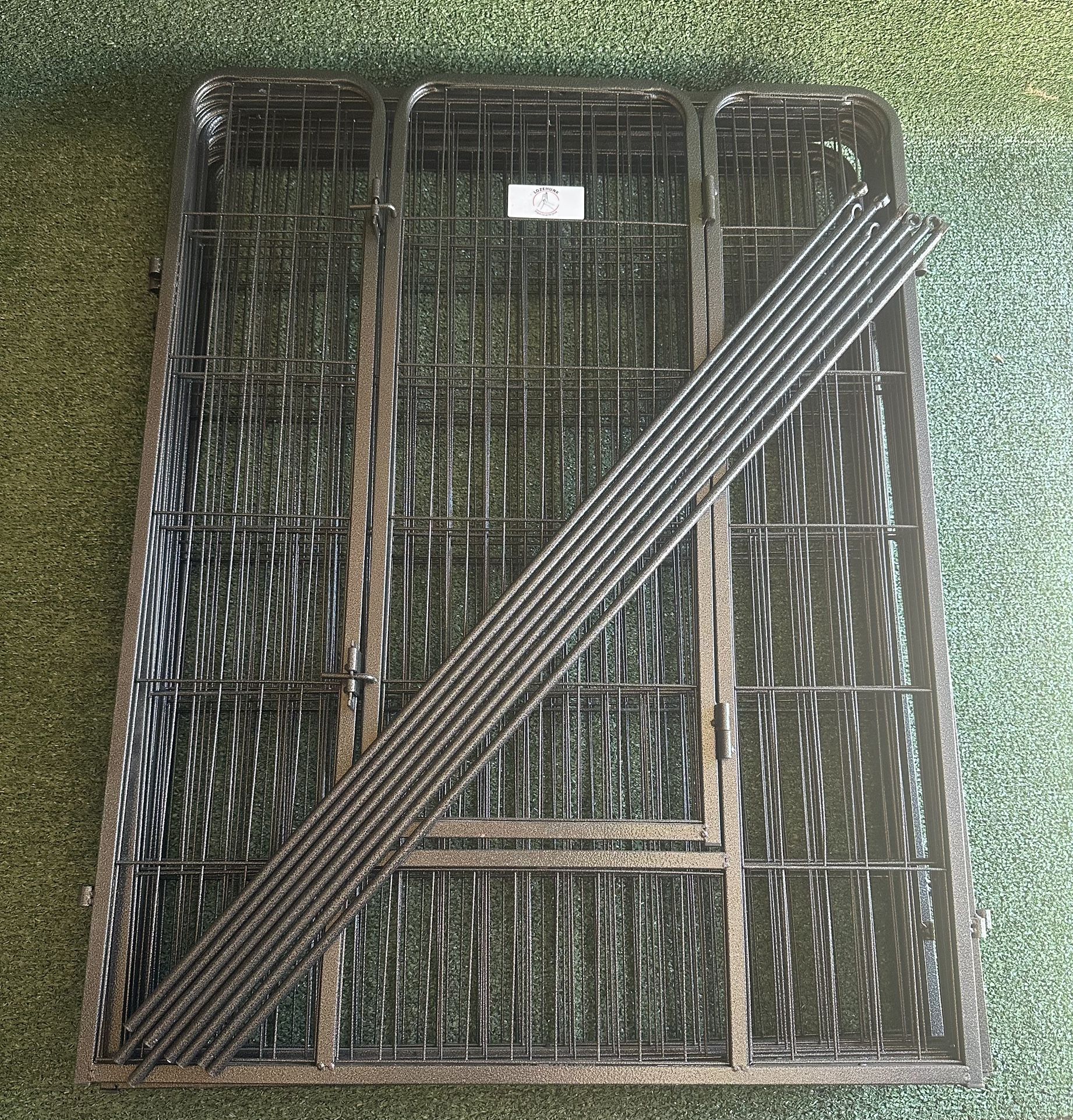 40” Tall 8-Panel Metal Playpen with Dual-Latch Gate – Excellent Condition