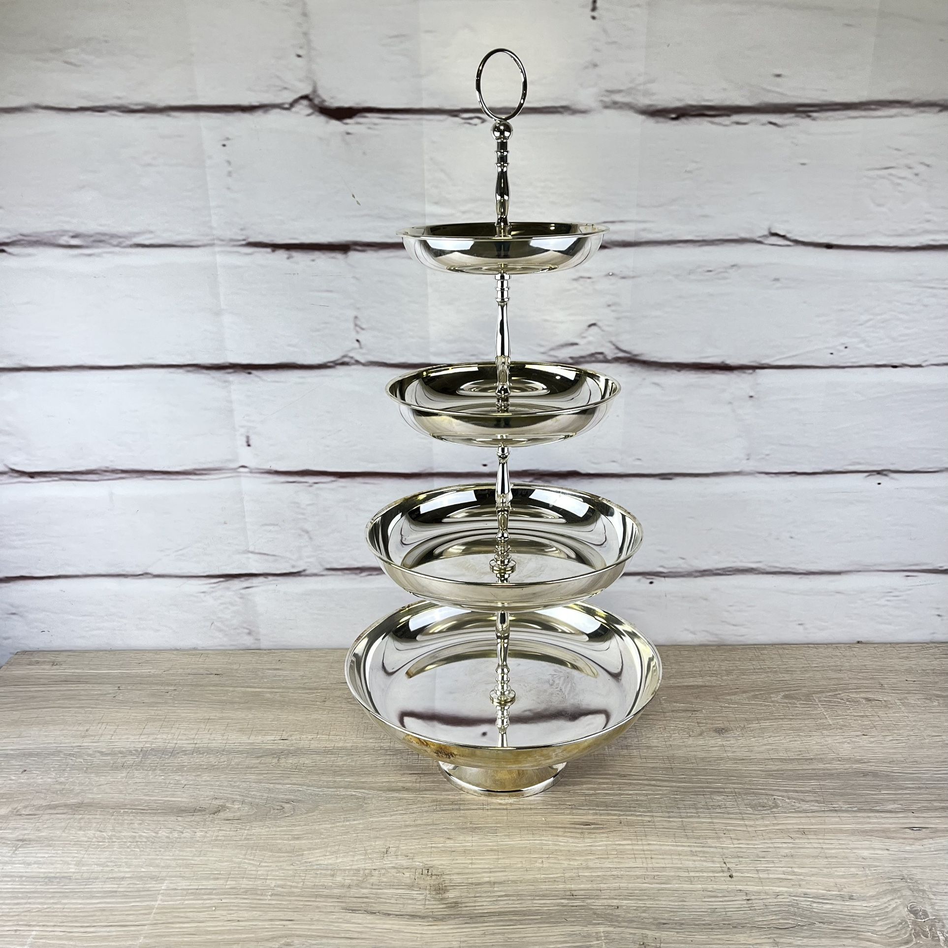 International Silver Co Tiered Serving Tray Stand