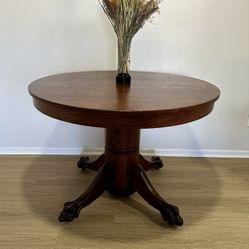 Rare Solid Oak Dining Table