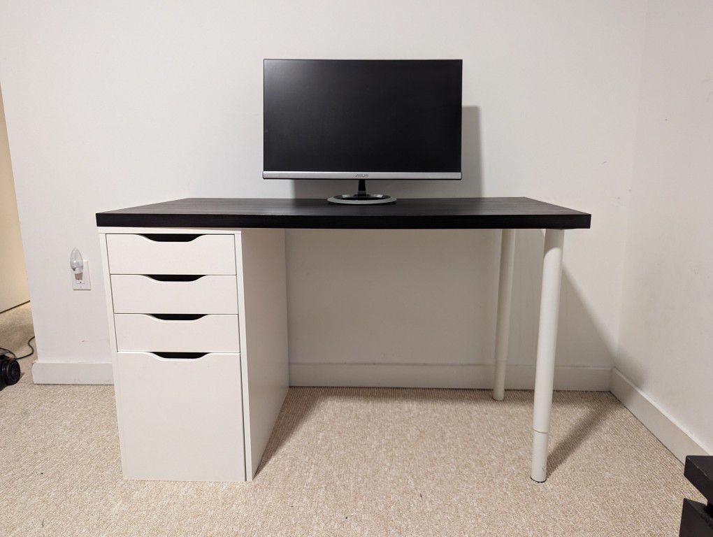 Ikea Desk With Storage Cabinet 