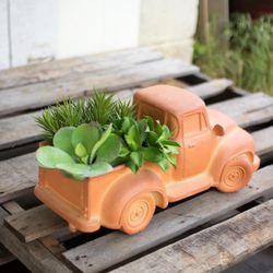 Terracotta Vintage Truck Planter