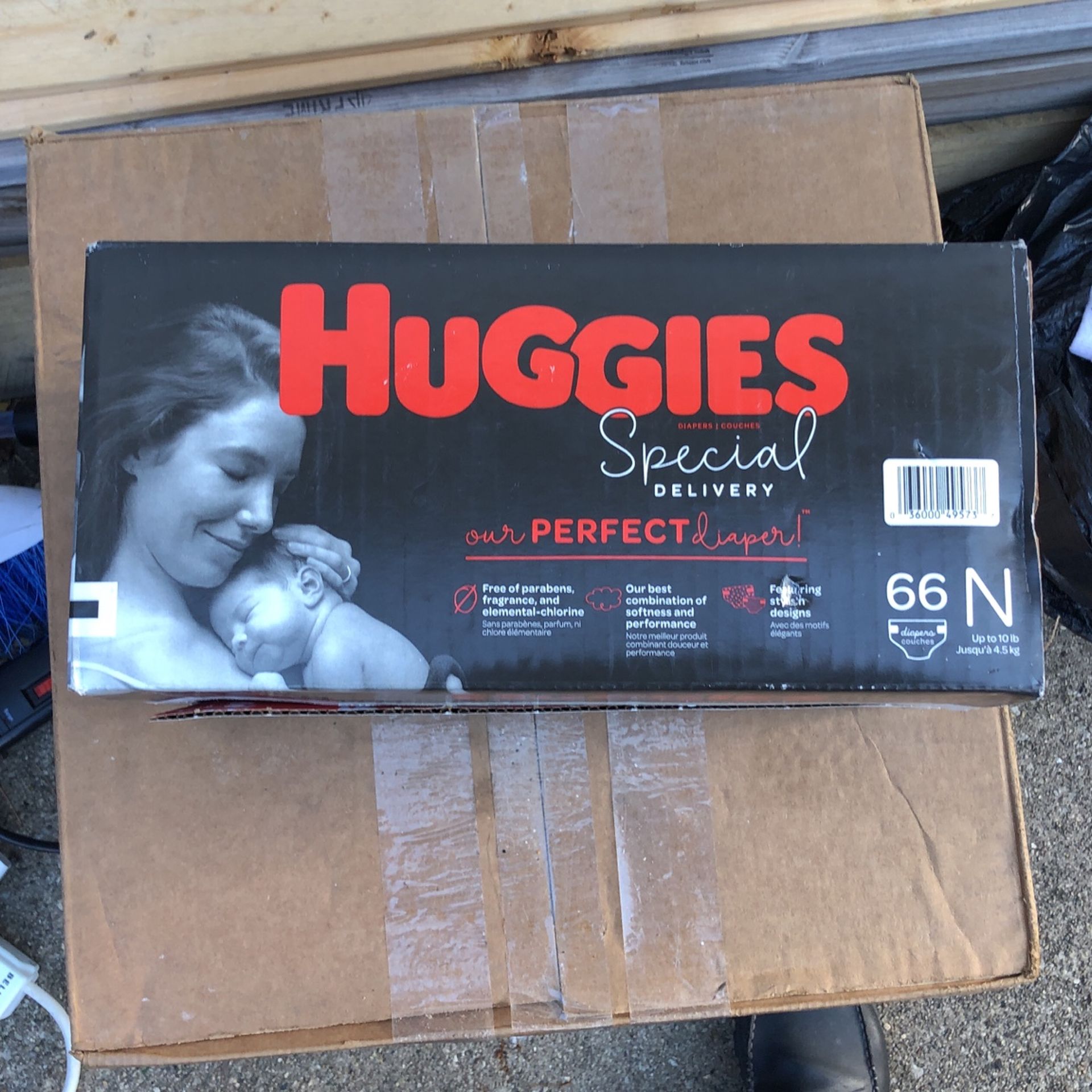 66Count! Huggies Special Delivery Disposable Baby Diapers Size N