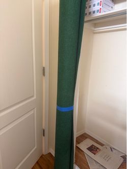 Green floor rug
