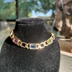 14k Multi Stone Bracelet 