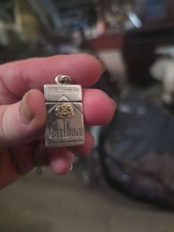 Marlboro Cigarette Pack Silver Charm Pendant
