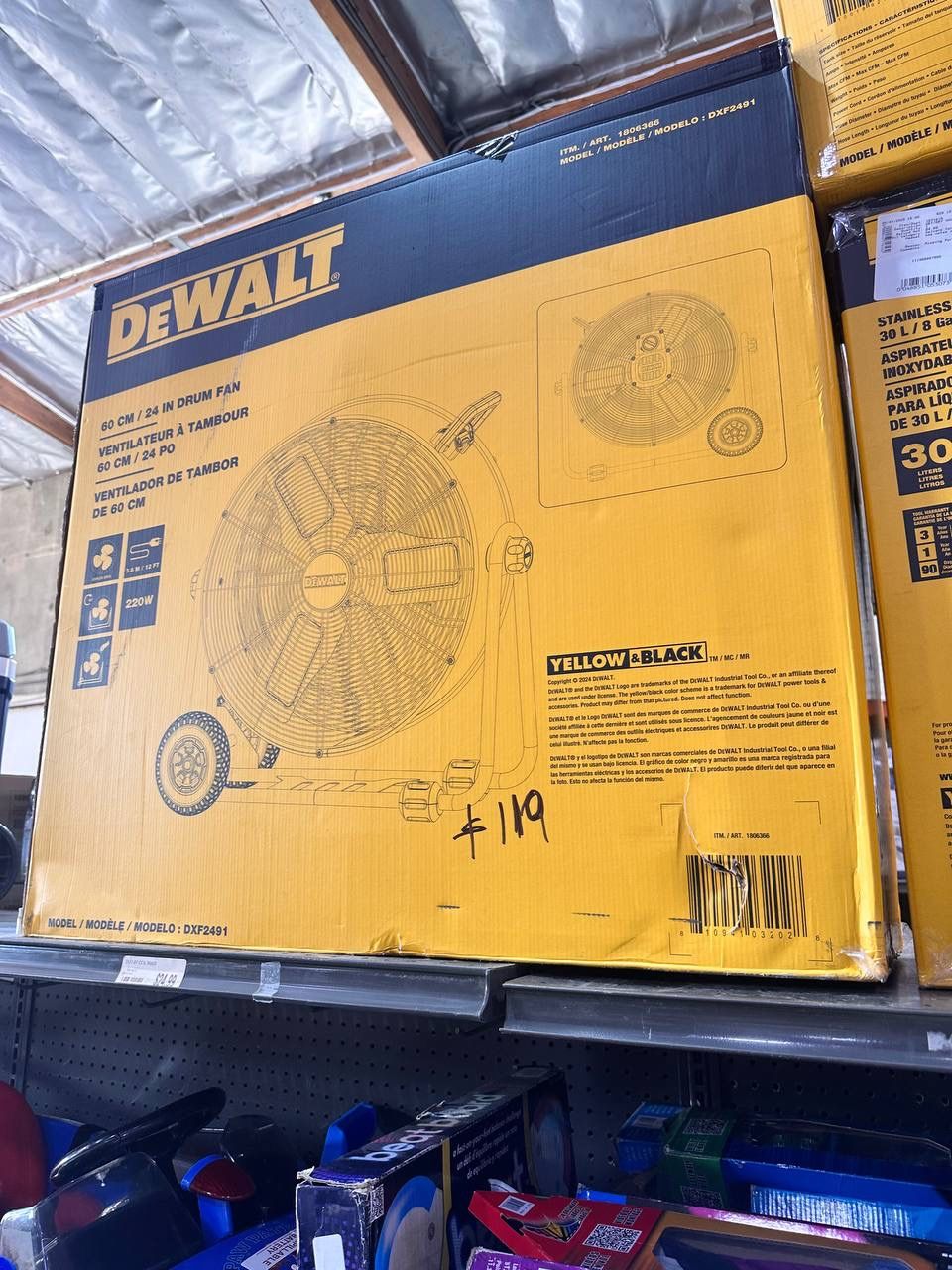 DeWalt 24” Drum Fan