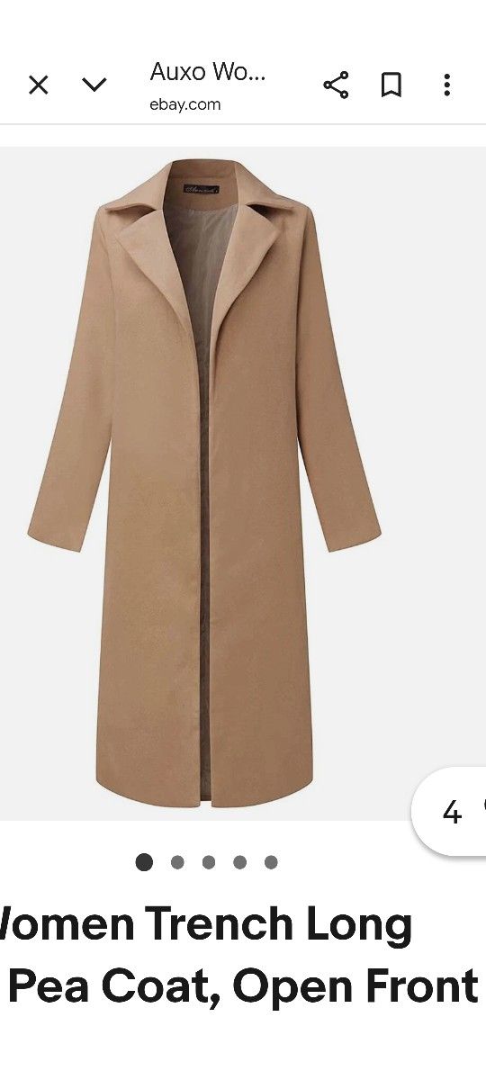 Medium Long Coat New (Black) With Tags Auxo Brand