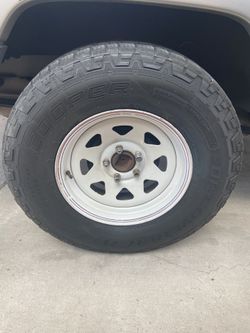 5 Lug White 15 Inch Rim