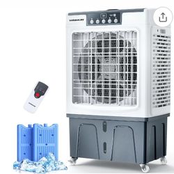 VAGKRI 2100CFM Evaporative Air Swamp Cooler 120°Oscillation 8 Gallon 3 Speed