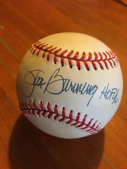 Signed Phillies Jim Bunning Baseball