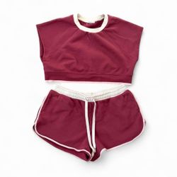The Upside Banksia Brooklyn Short-Sleeve sweatshirt & Leah Shorts set