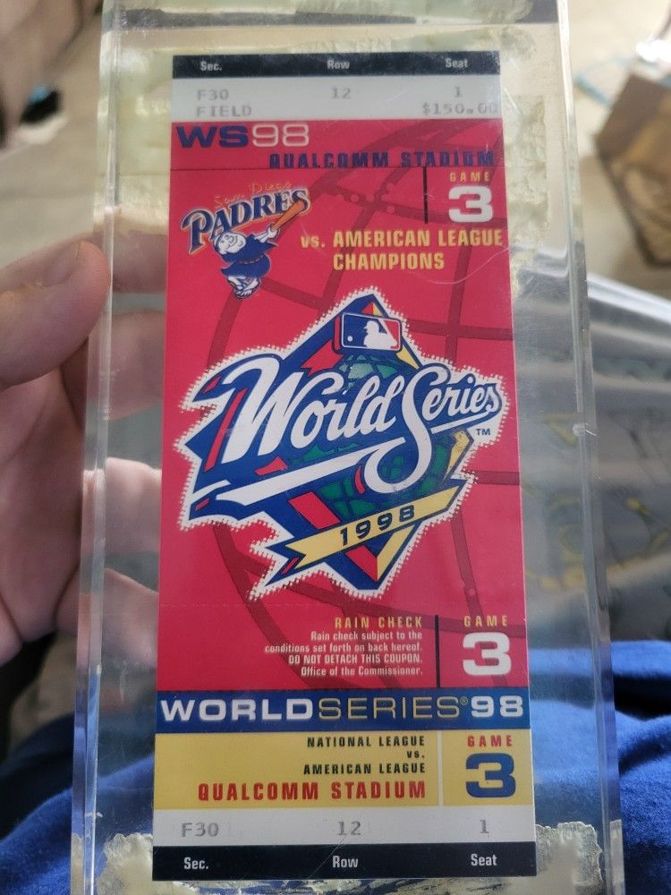 1998 World Series Ticket Mlb