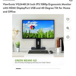 View Sonic Monitor new in box 24 Inch monitor