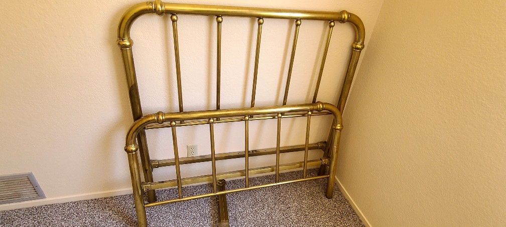 Antique Polished Brass Bed Frame "Full"