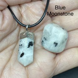 Blue Moonstone Necklace & Stone Set from India Bk