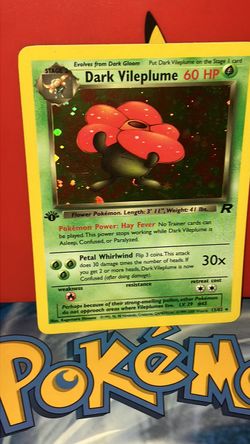 1st edition Dark Vileplume Holo Rare Vintage Original