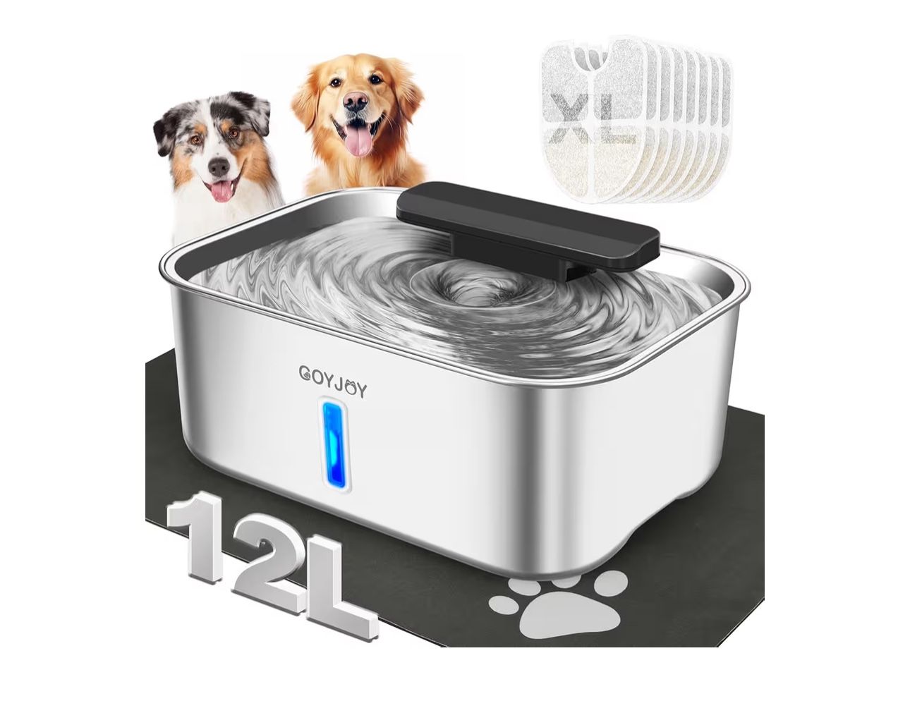 Dog Water Fountain for Large Dogs,3 Gallon
