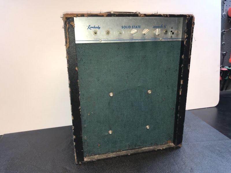 Vintage Kimberly Solis State Mach 6 Guitar Amp Amplifier. It’s very old, see pictures. Has been tested and is working properly. Price is firm