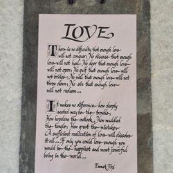 Unique Love Stone Wall Art with History
