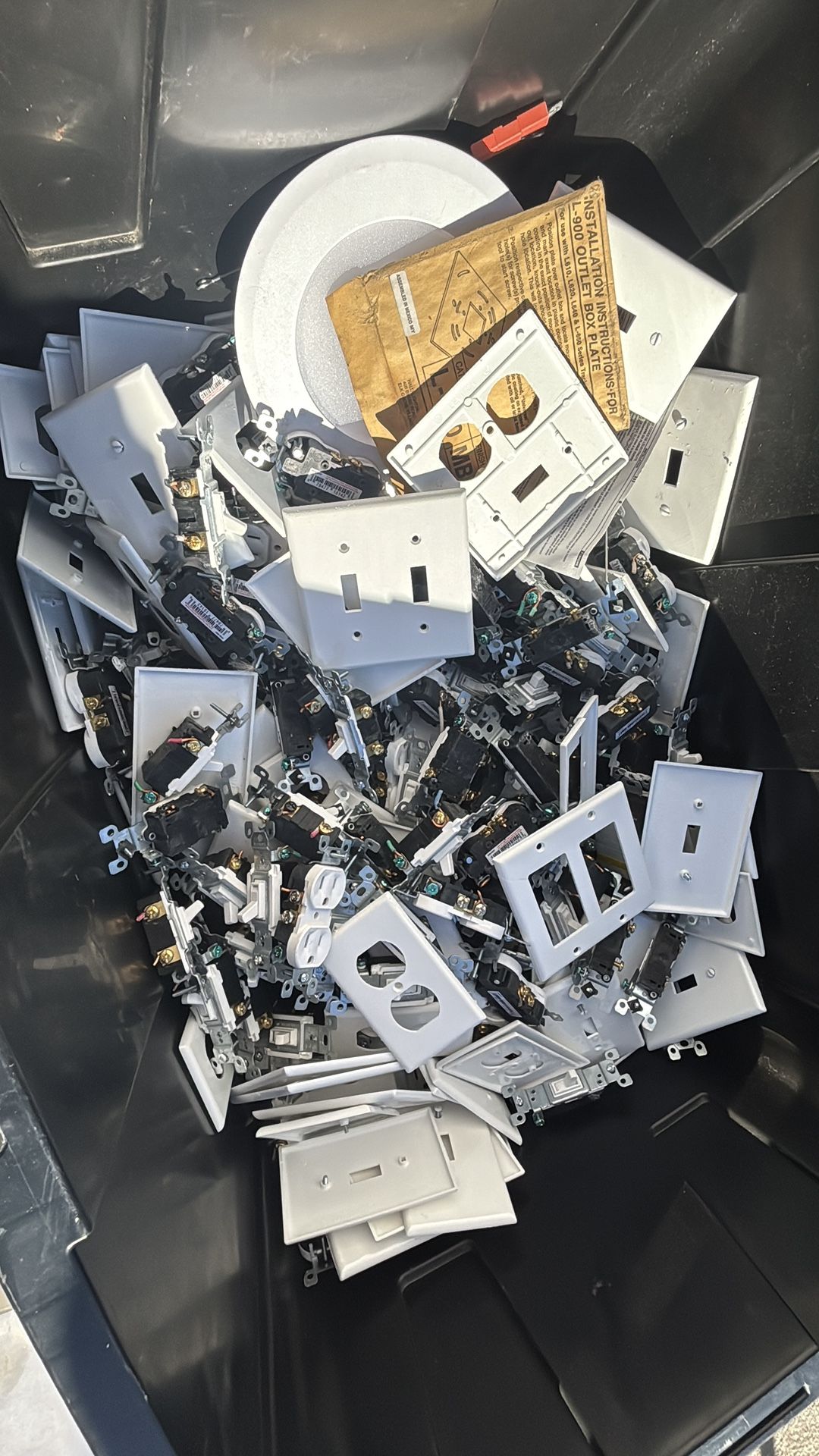 Box Full Of Light Switches And Outlets 