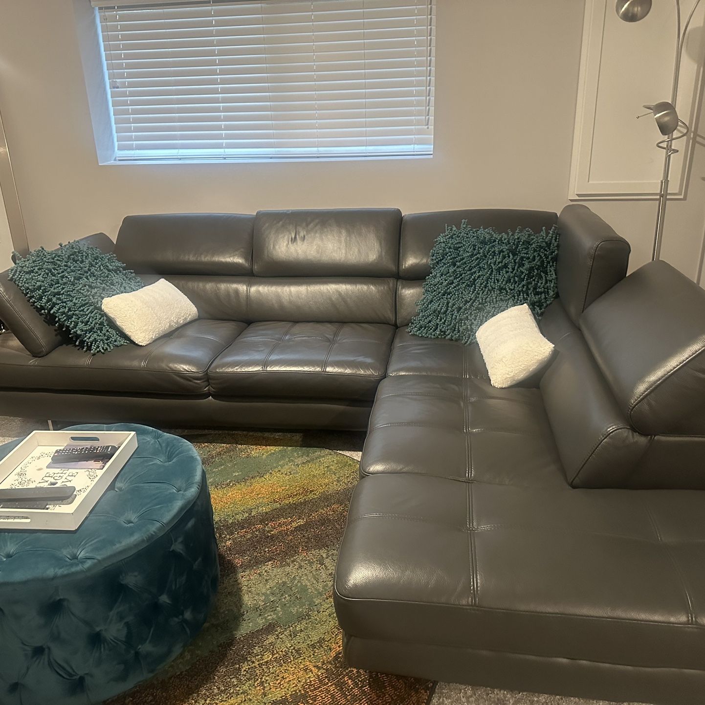 Italian Leather Sectional 