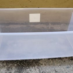 Plastic Clear Storage Container with NO  LID