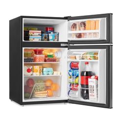 Galanz 3.1 Cu ft Two Door Mini Fridge with Freezer Estar, Black
$169.00